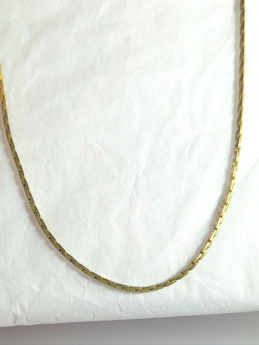 Vintage Avon Gold Plated Cobra Chain Necklace 20" Long